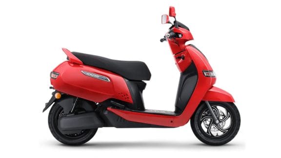 TVS iQube Electric Scooter red